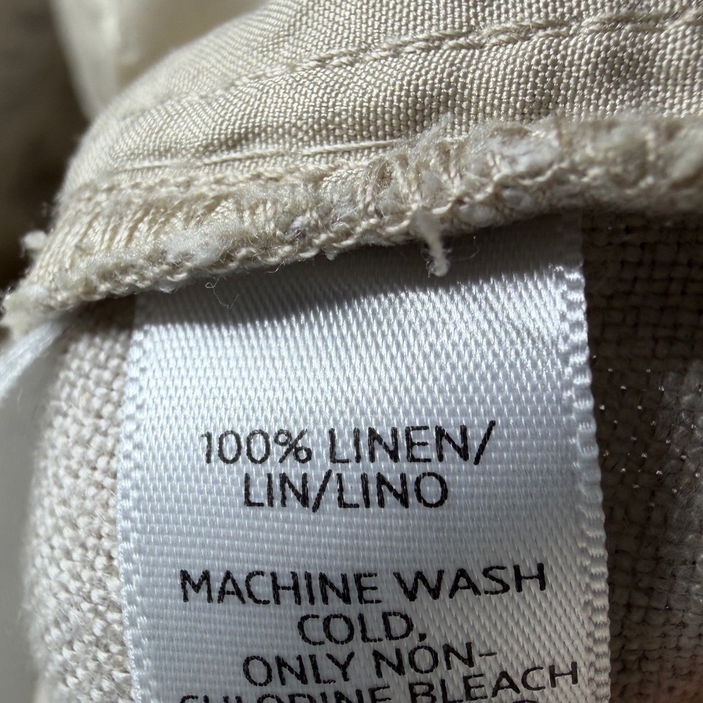 Ann Taylor LOFT Linen Straight Leg Marisa Trouser Pants size 6 Beige - Picture 4 of 10